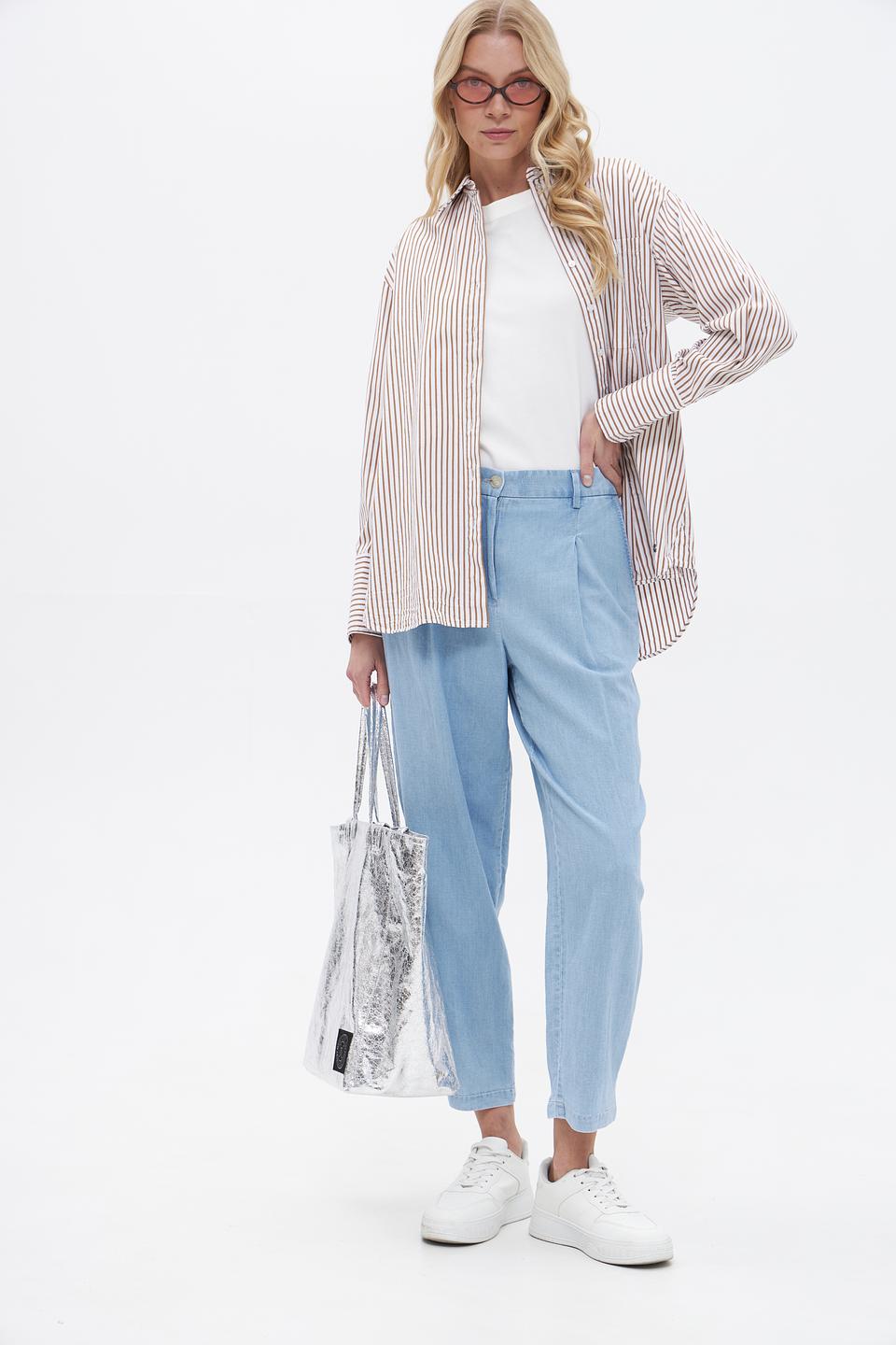 Брюки Gardeur голубые с защипами