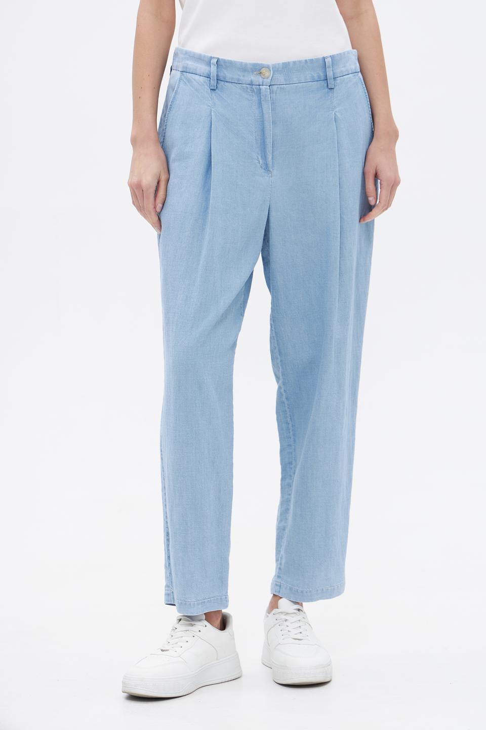 Брюки Gardeur голубые с защипами