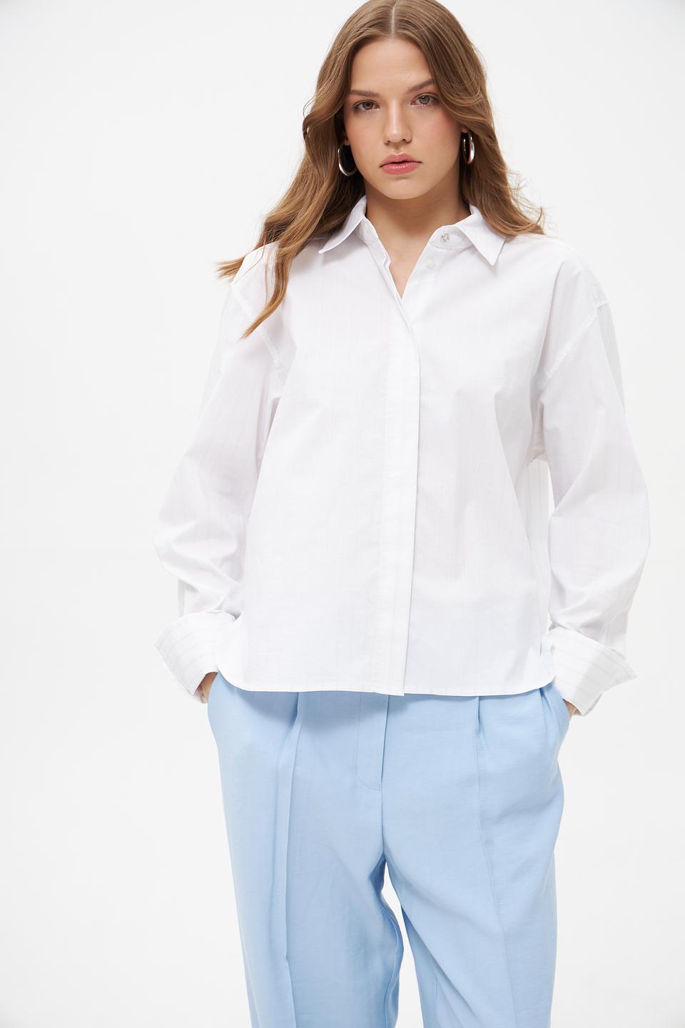 Блузка Marc Aurel оверсайз белая