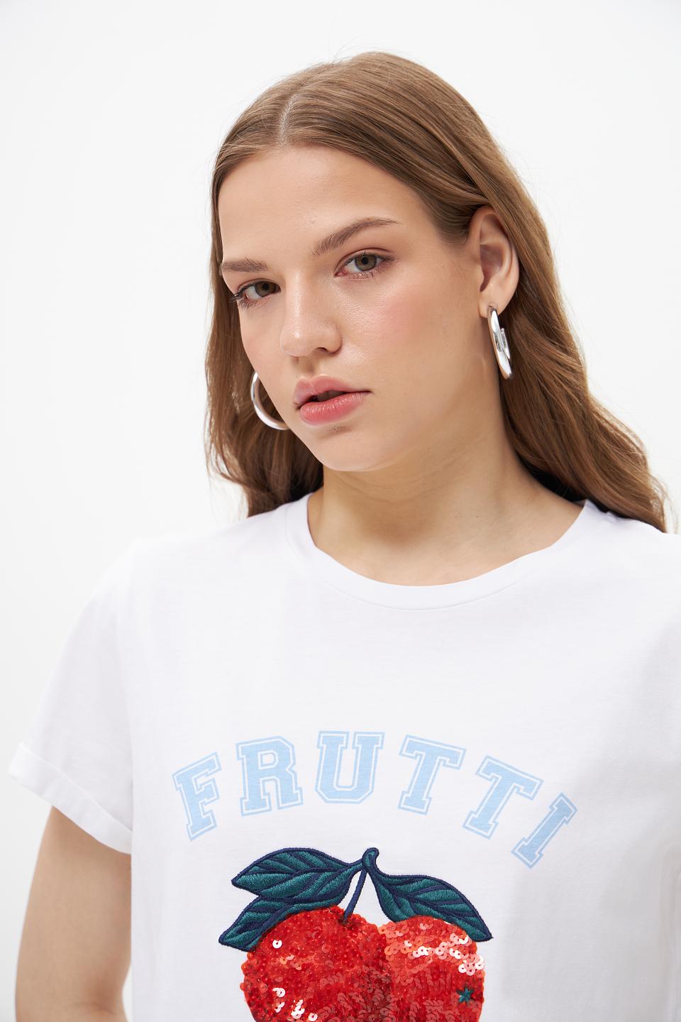 Футболка Marc Aurel с фруктовой аппликацией