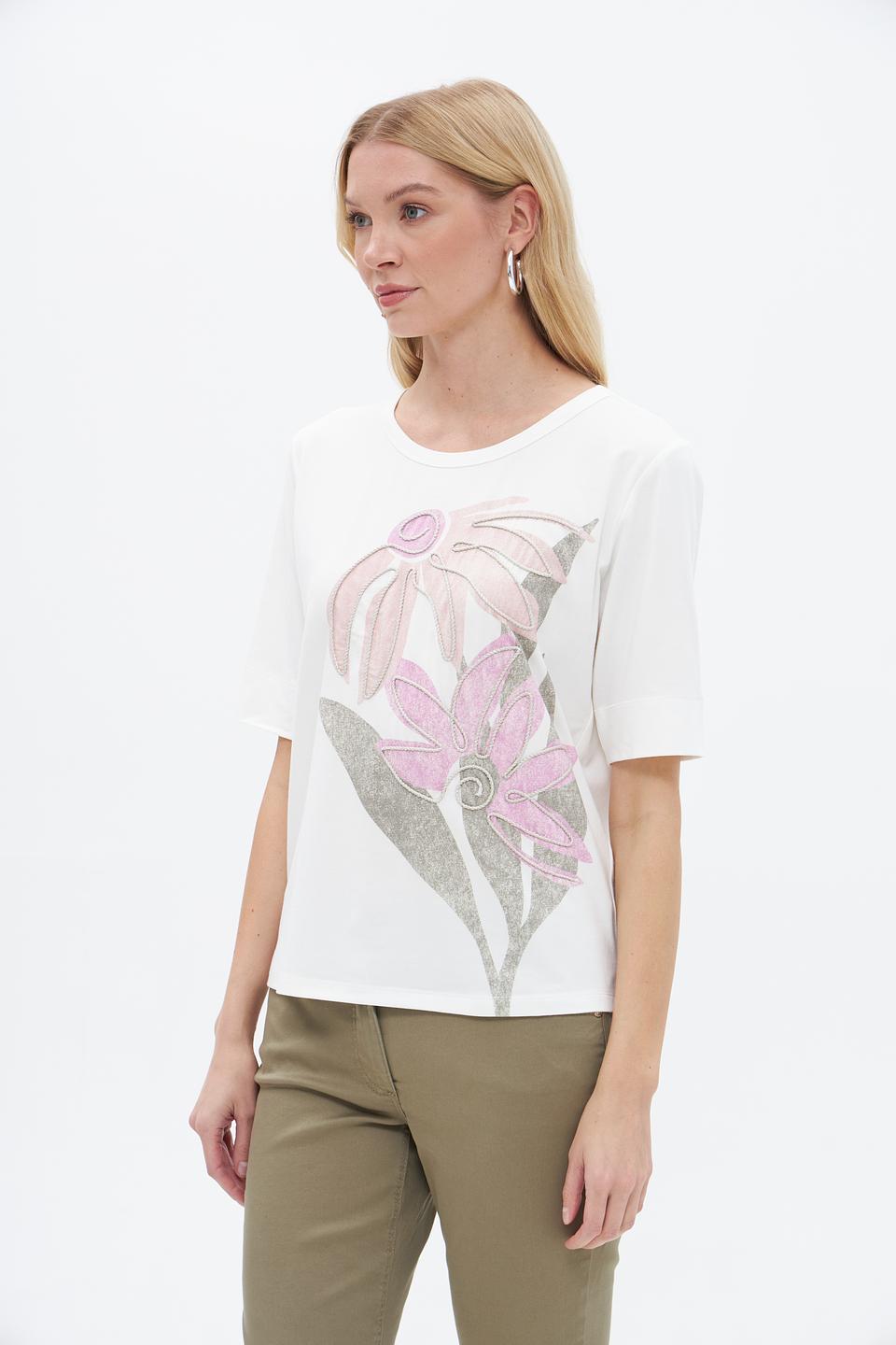 Футболка Bianca с цветочным принтом