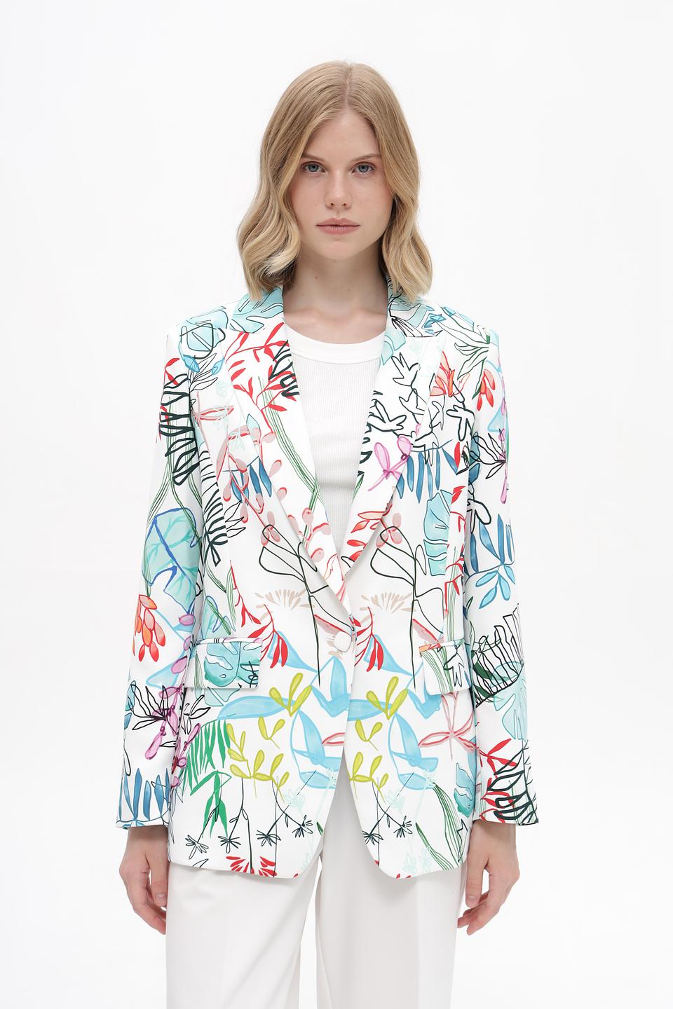 Жакет Marc Cain с цветочным принтом