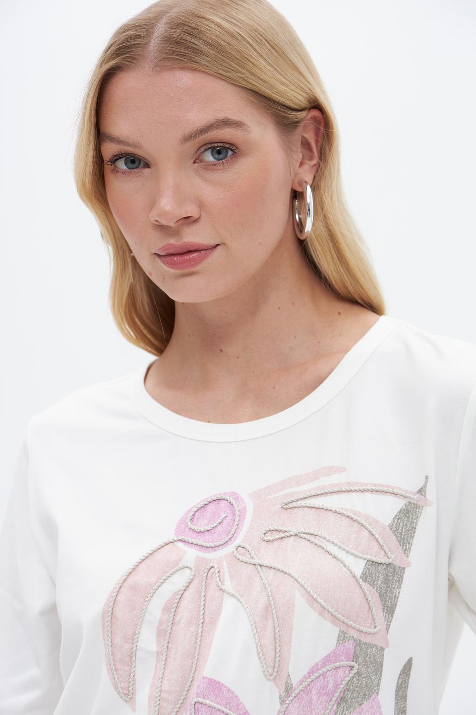 Футболка Bianca с цветочным принтом