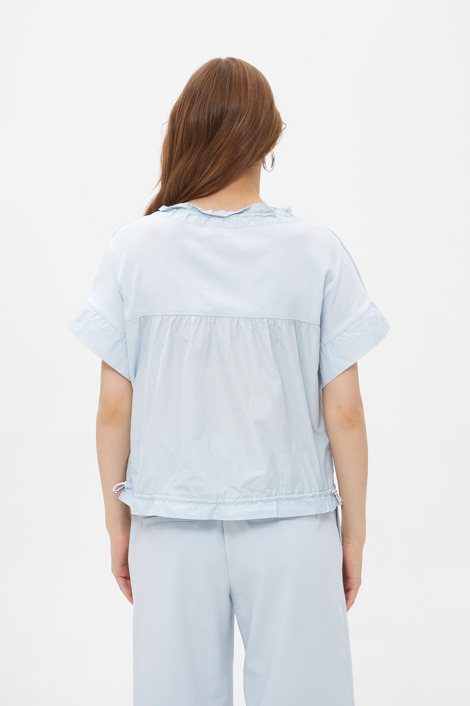 Блузка Marc Cain голубая с оборками