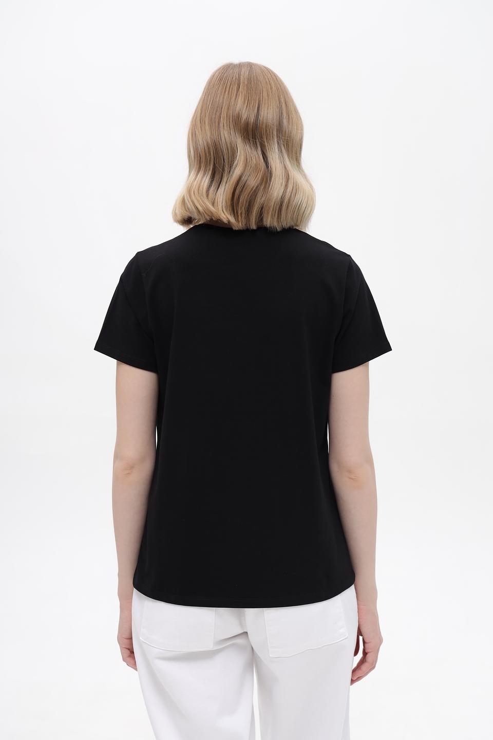 Футболка Taifun с декором чёрная