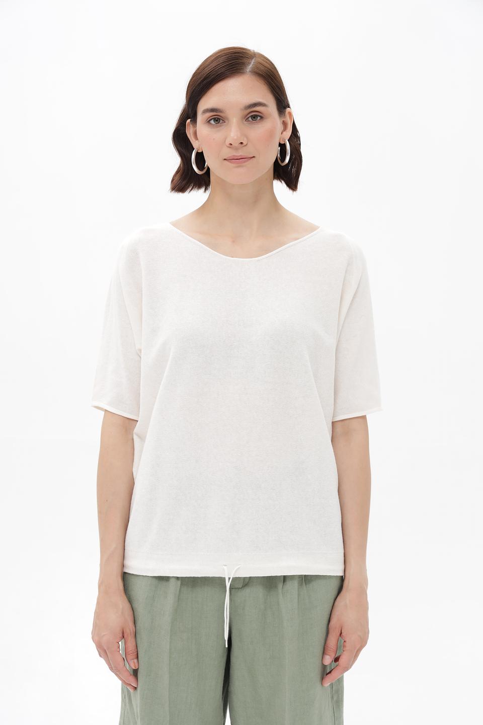 Пуловер Oui женский молочный