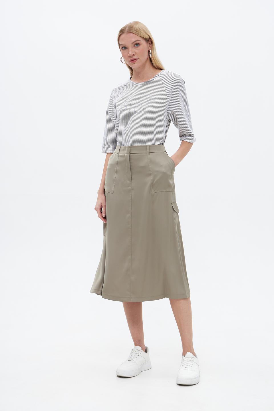 Юбка Betty Barclay хаки миди