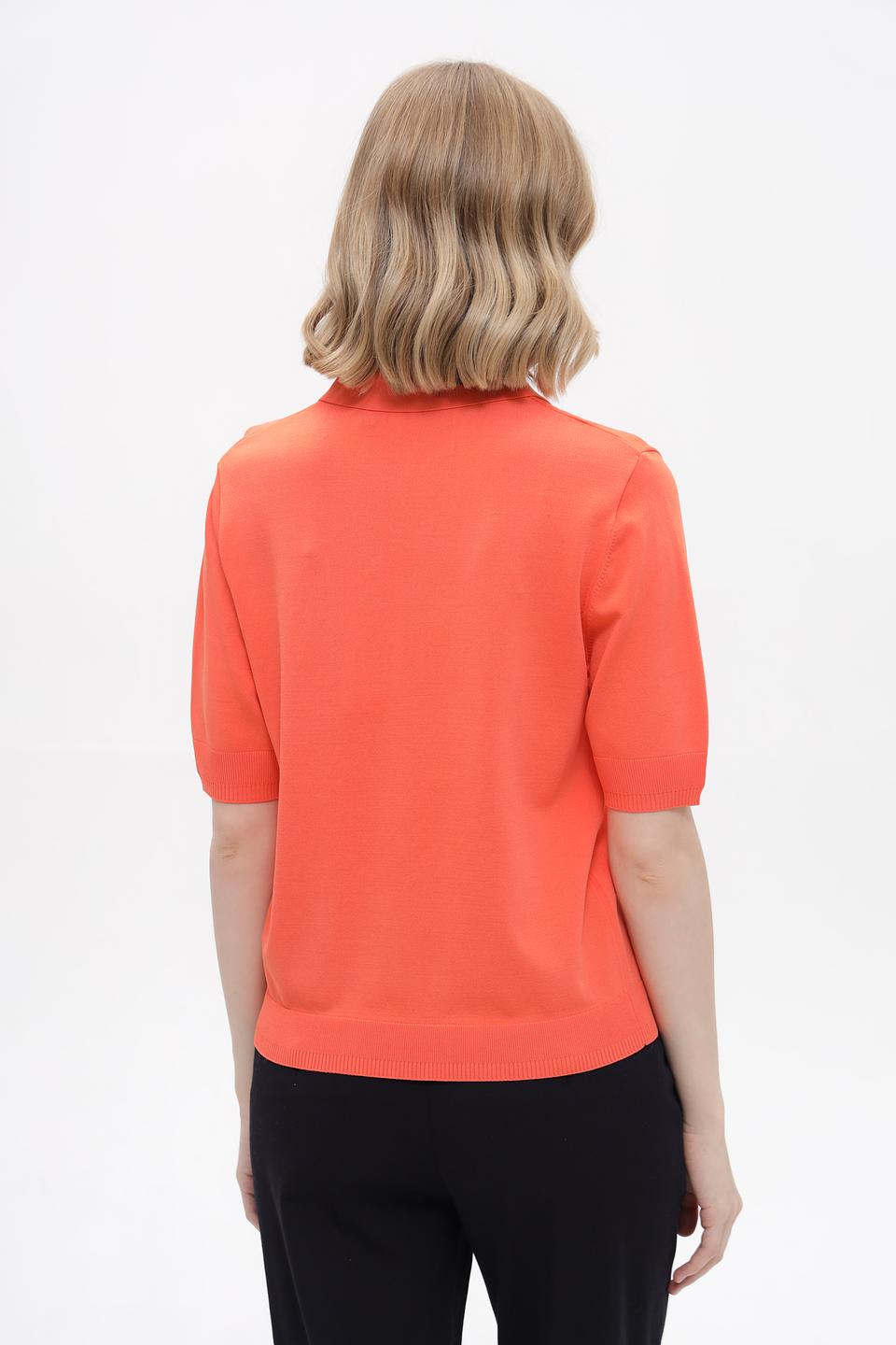 Пуловер Gerry Weber с воротником-поло коралловый