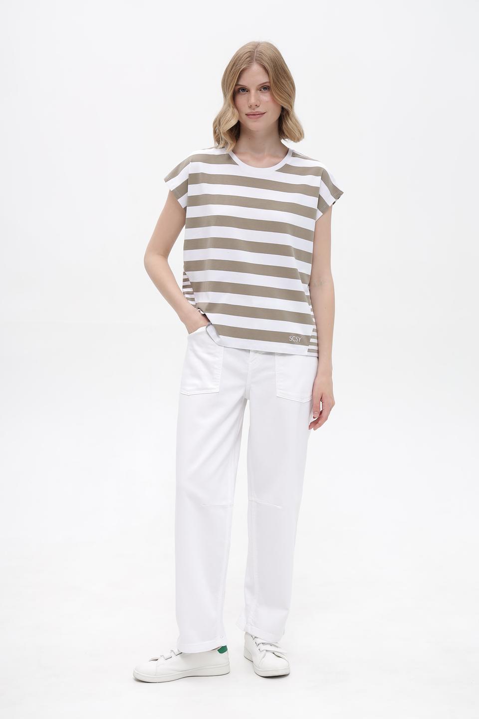 Джинсы карго Oui белые