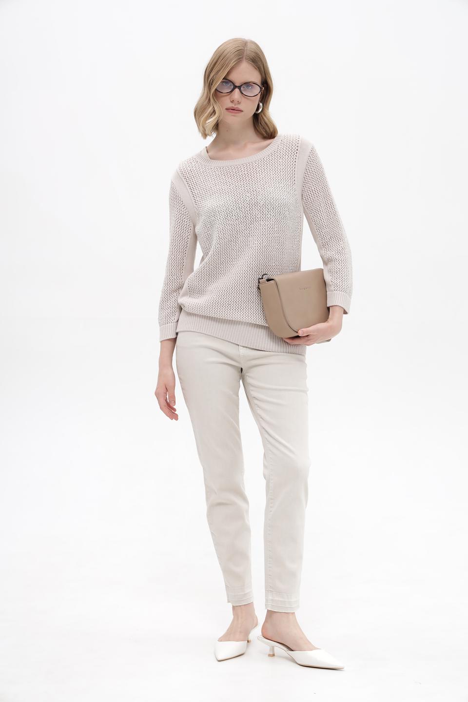 Пуловер Monari с ажурной вязкой