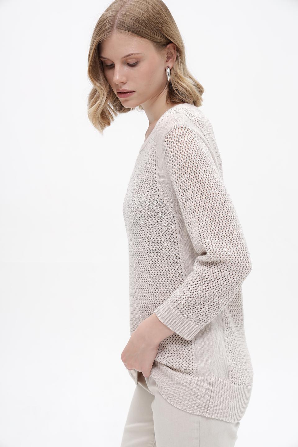 Пуловер Monari с ажурной вязкой