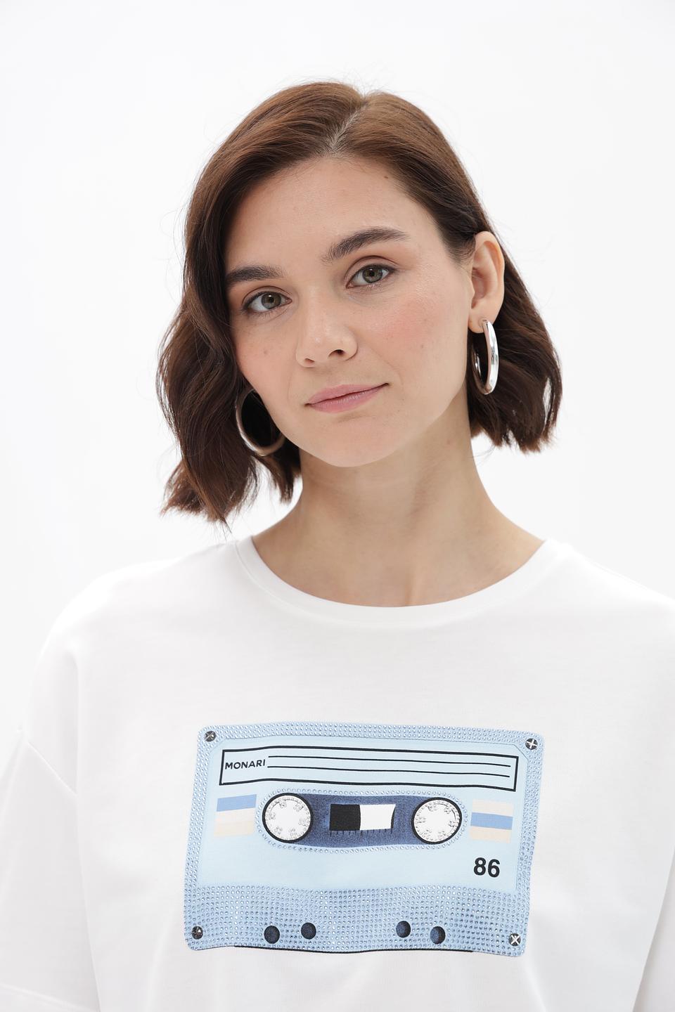 Футболка Monari с принтом кассеты