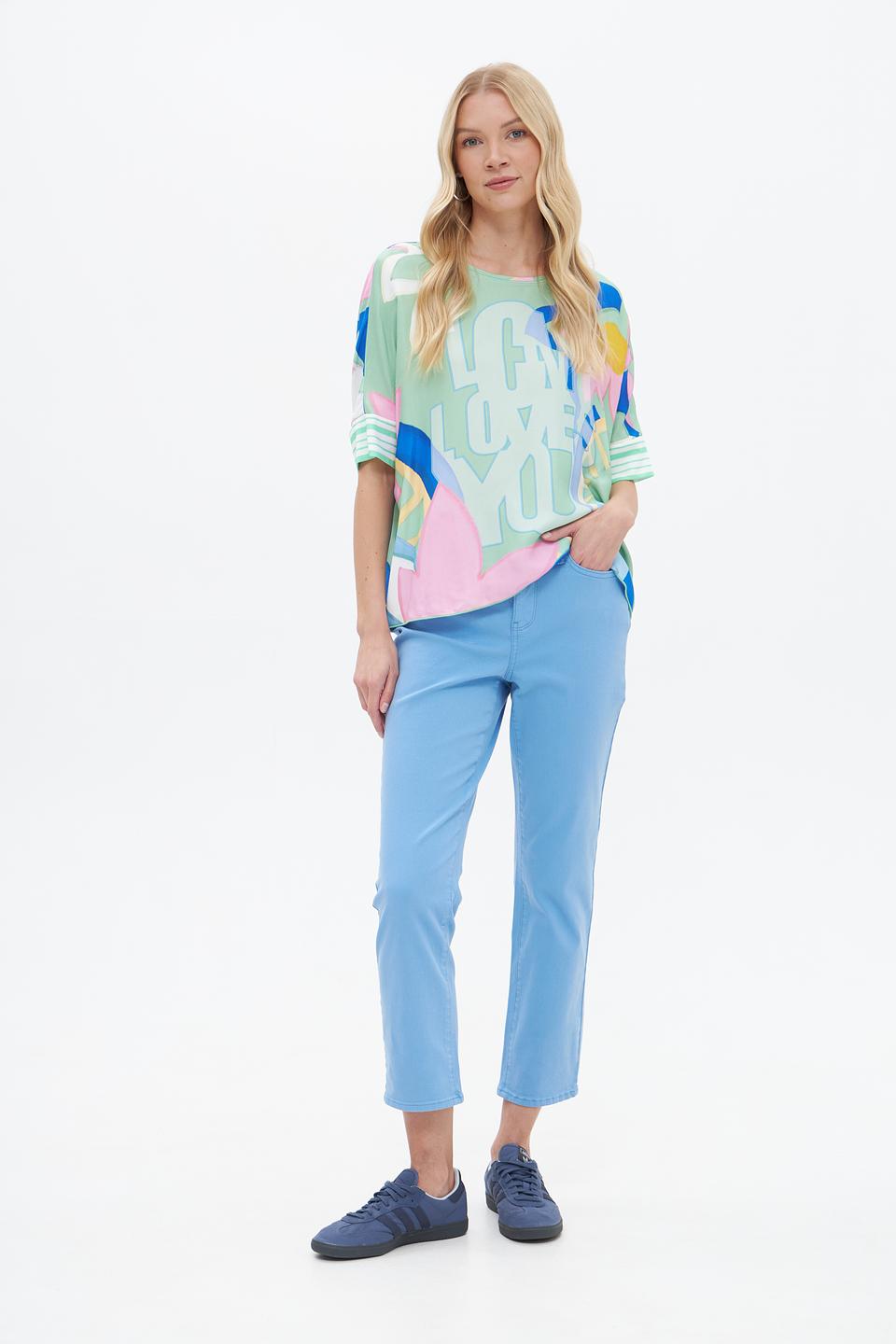 Блузка Lecomte с принтом 'I Love You'