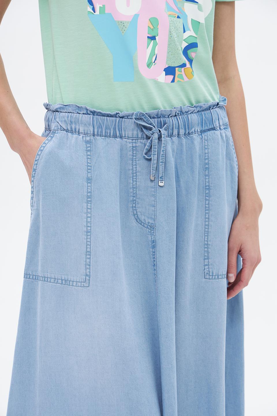 Юбка Lecomte из лиоцела голубая