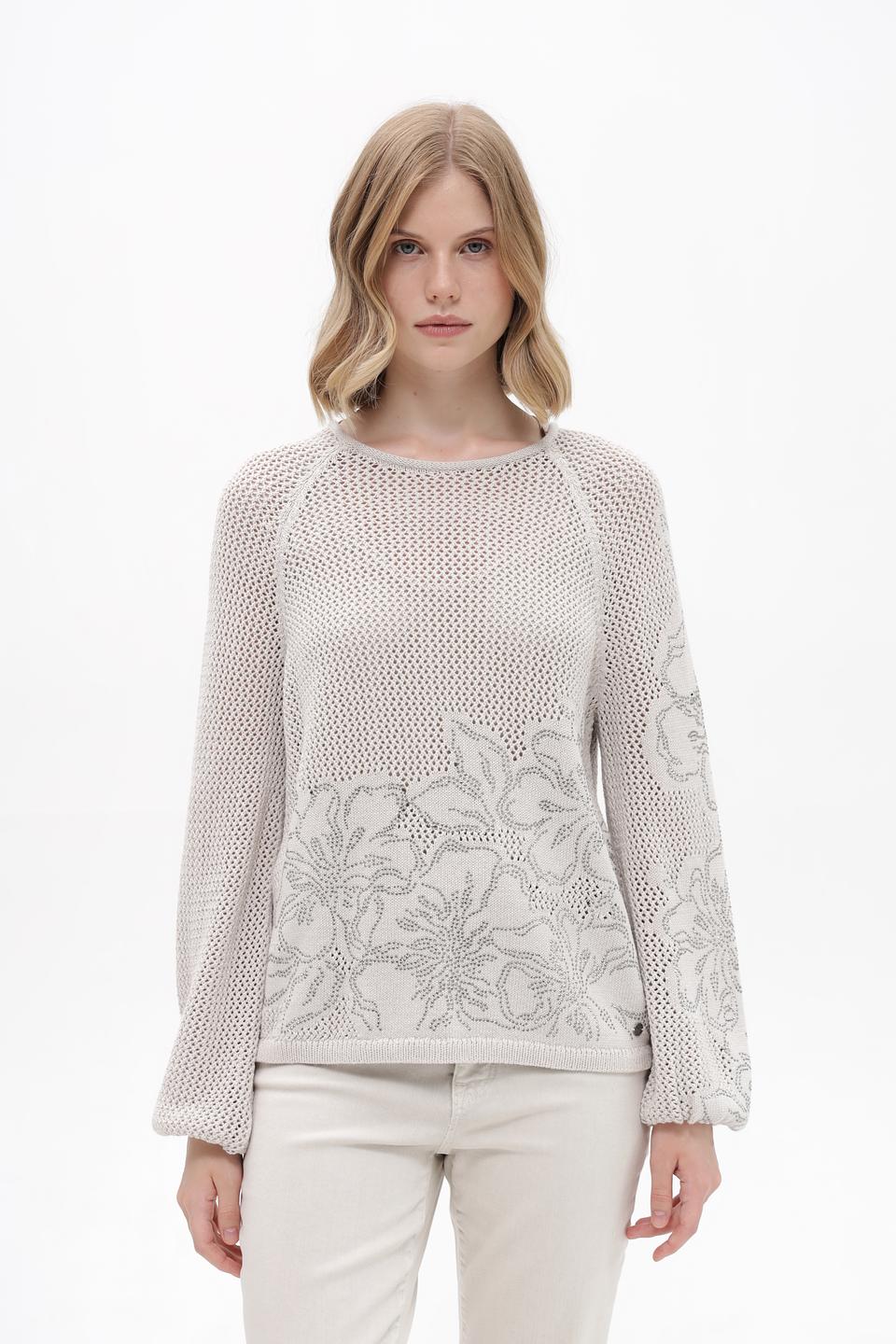 Пуловер Monari с цветочным узором