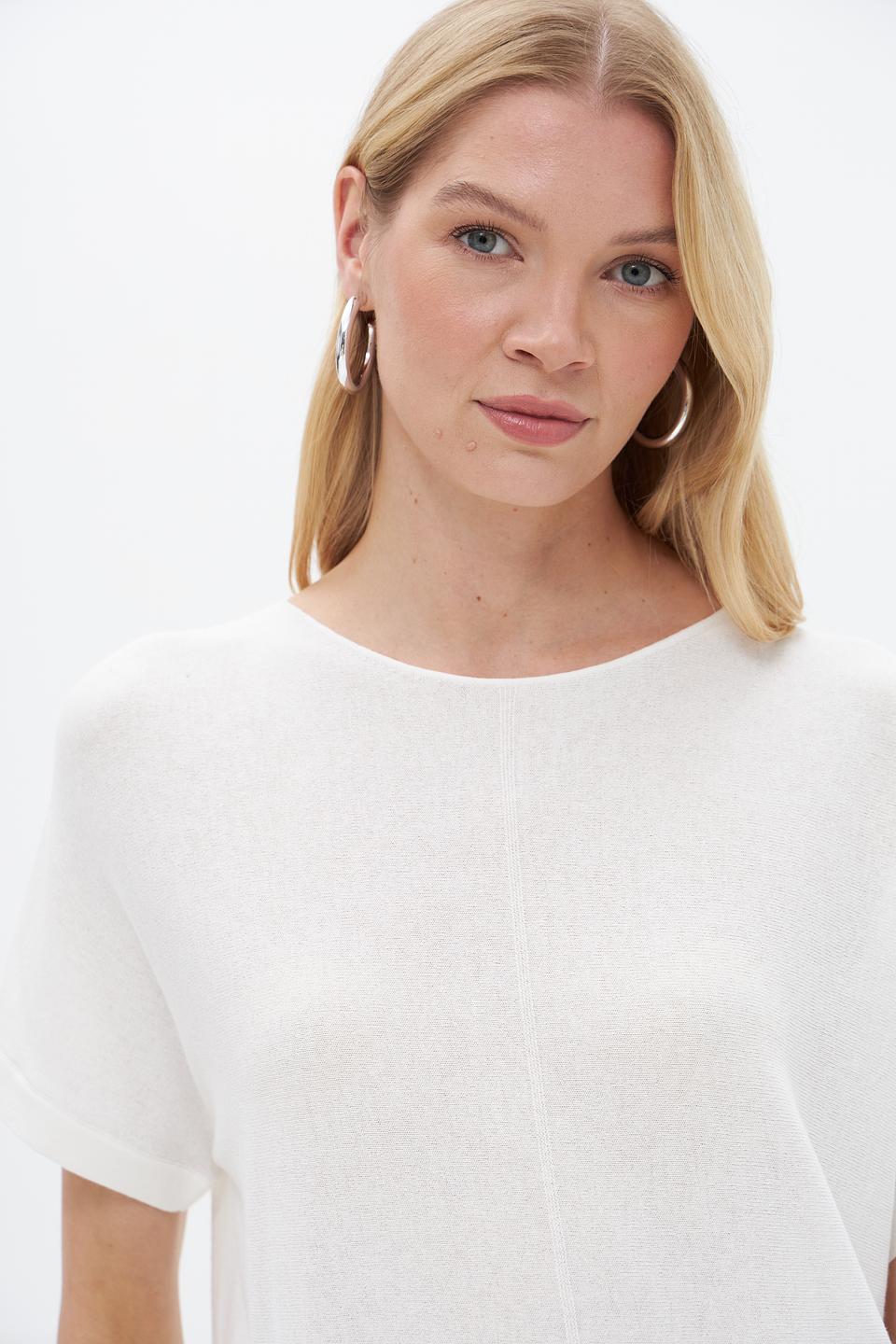 Пуловер Lecomte женский белый с коротким рукавом