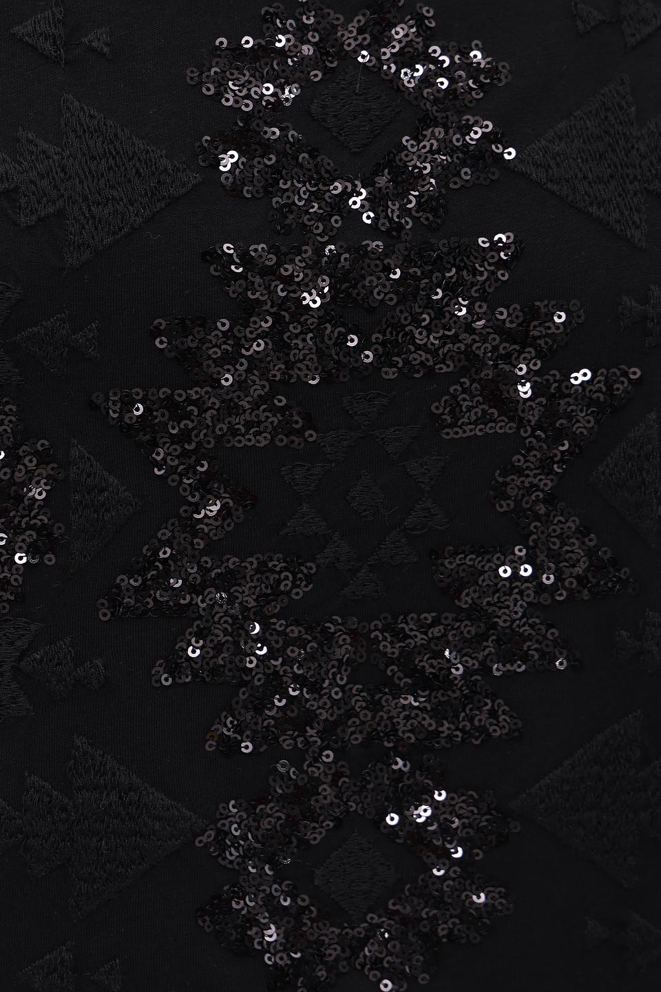 Футболка Monari с пайетками чёрная