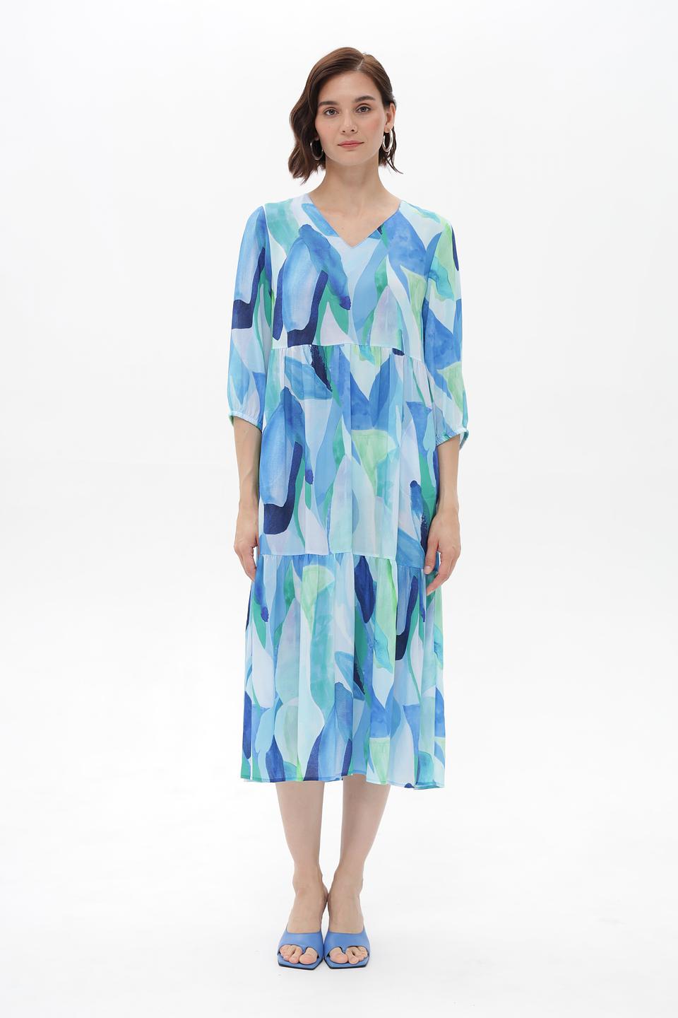 Платье Lecomte с абстрактным принтом