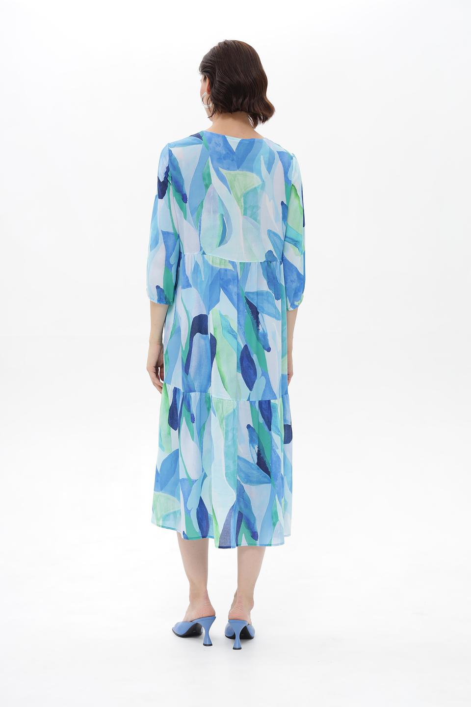 Платье Lecomte с абстрактным принтом