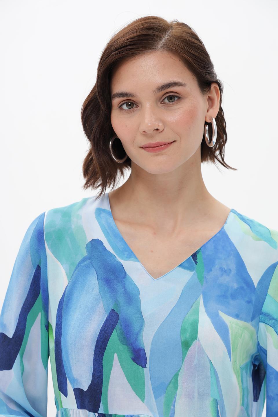 Платье Lecomte с абстрактным принтом