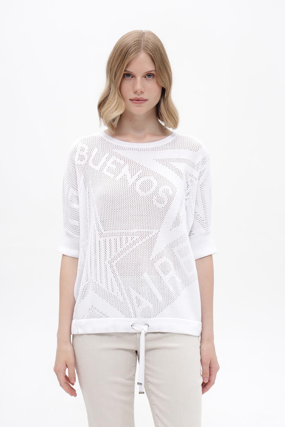 Пуловер Monari с ажурным узором