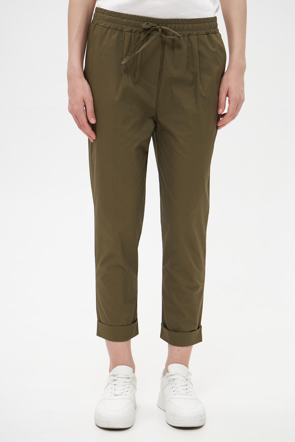 Брюки Croche оливковые с завязками