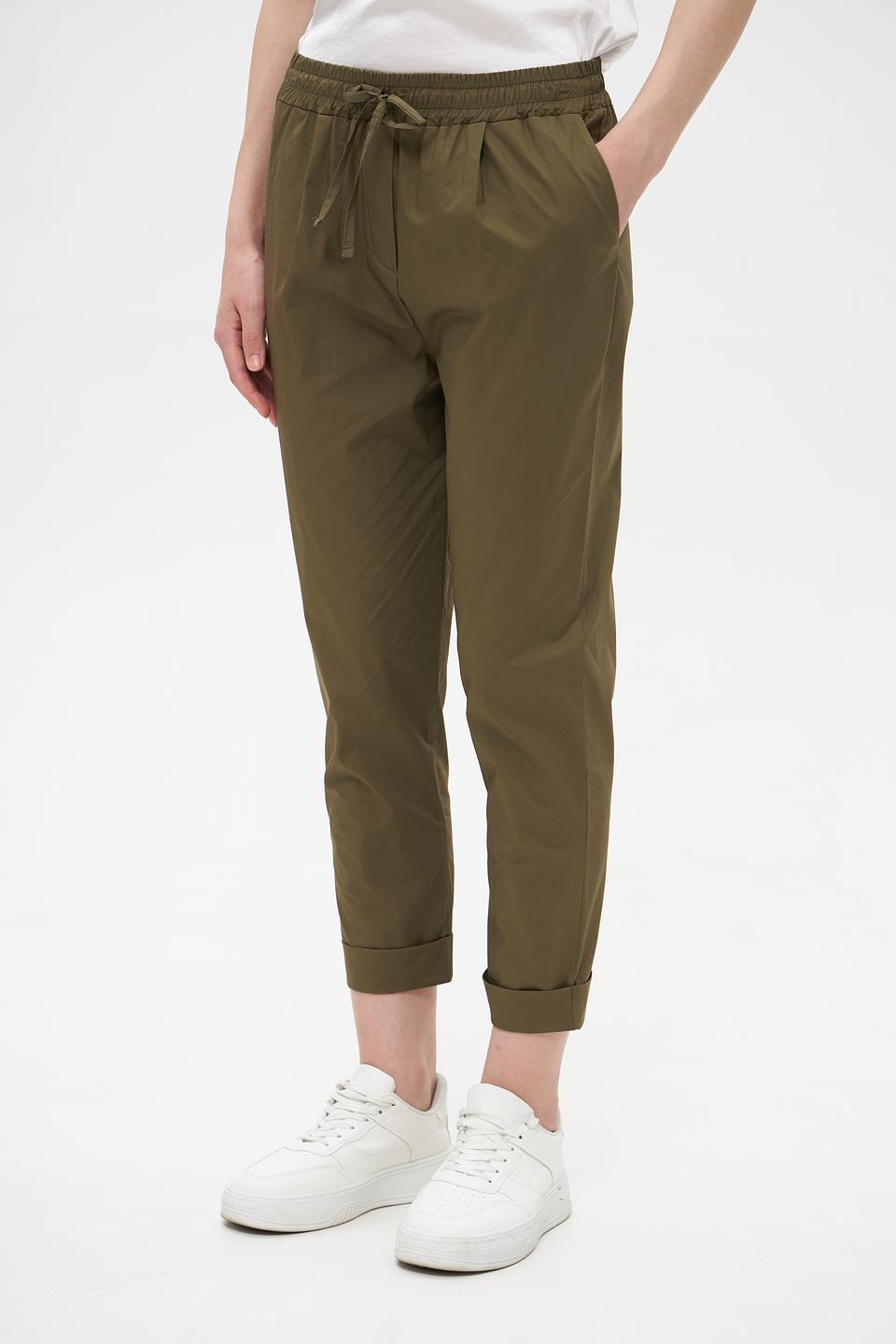 Брюки Croche оливковые с завязками