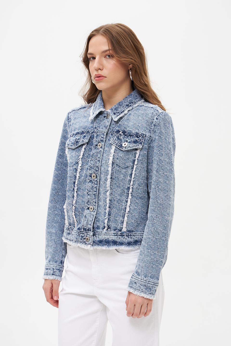 Джинсовая куртка Marc Aurel с бахромой