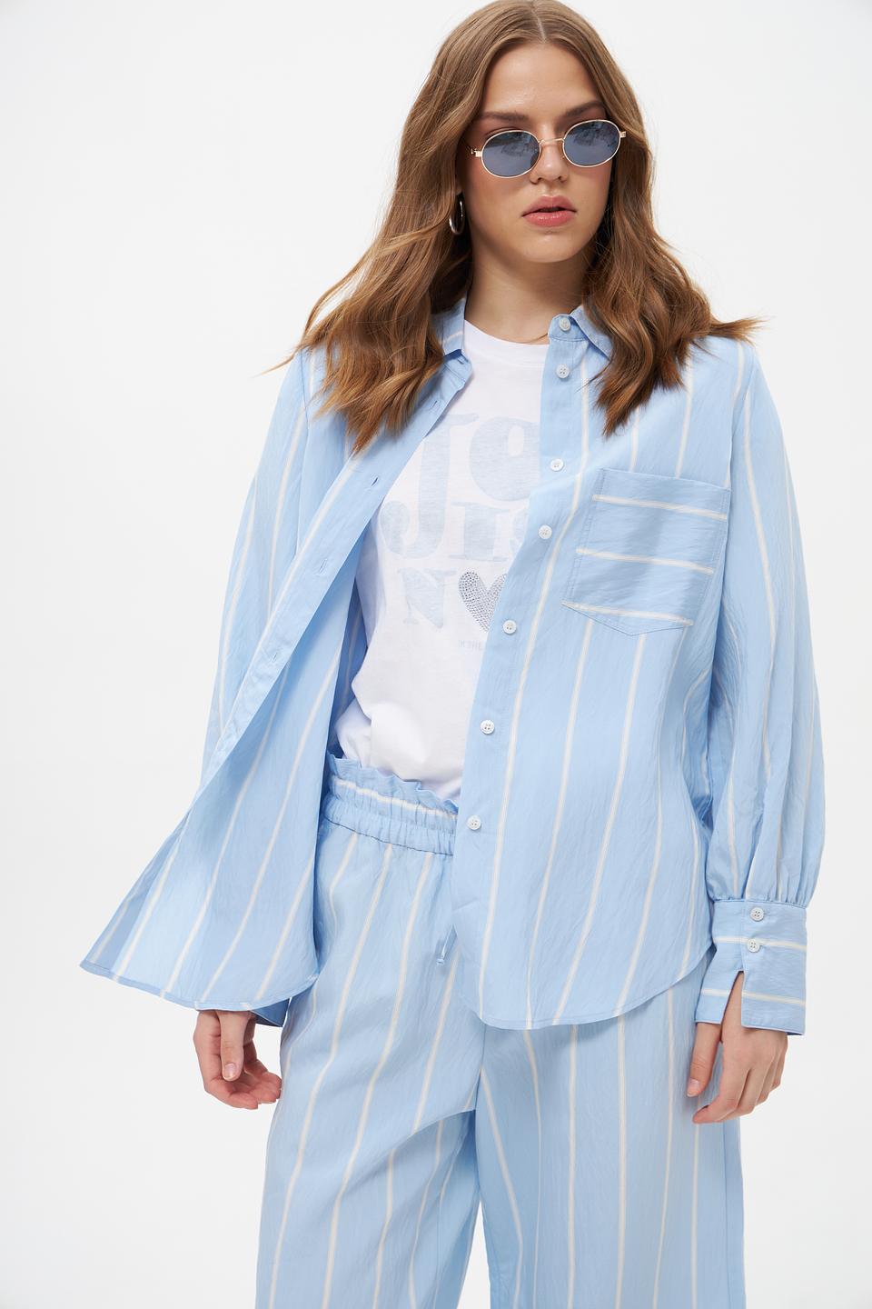 Блуза Marc Aurel в полоску голубую