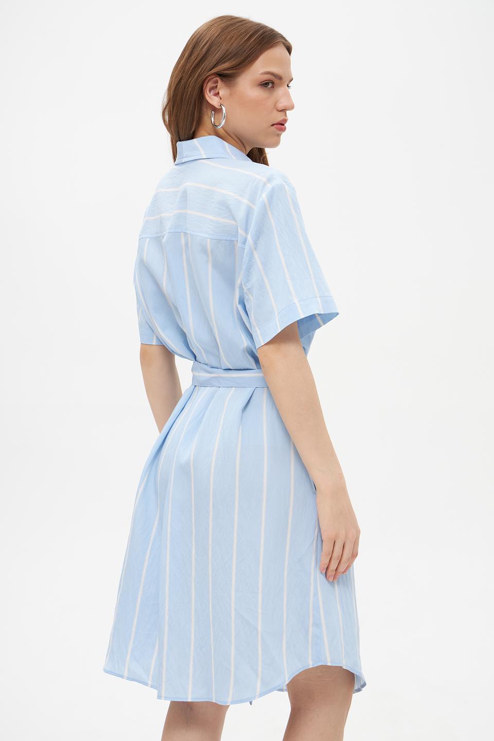 Платье Marc Aurel в полоску голубое