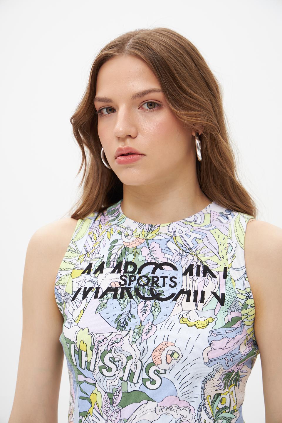 Топ Marc Cain Sports с принтом