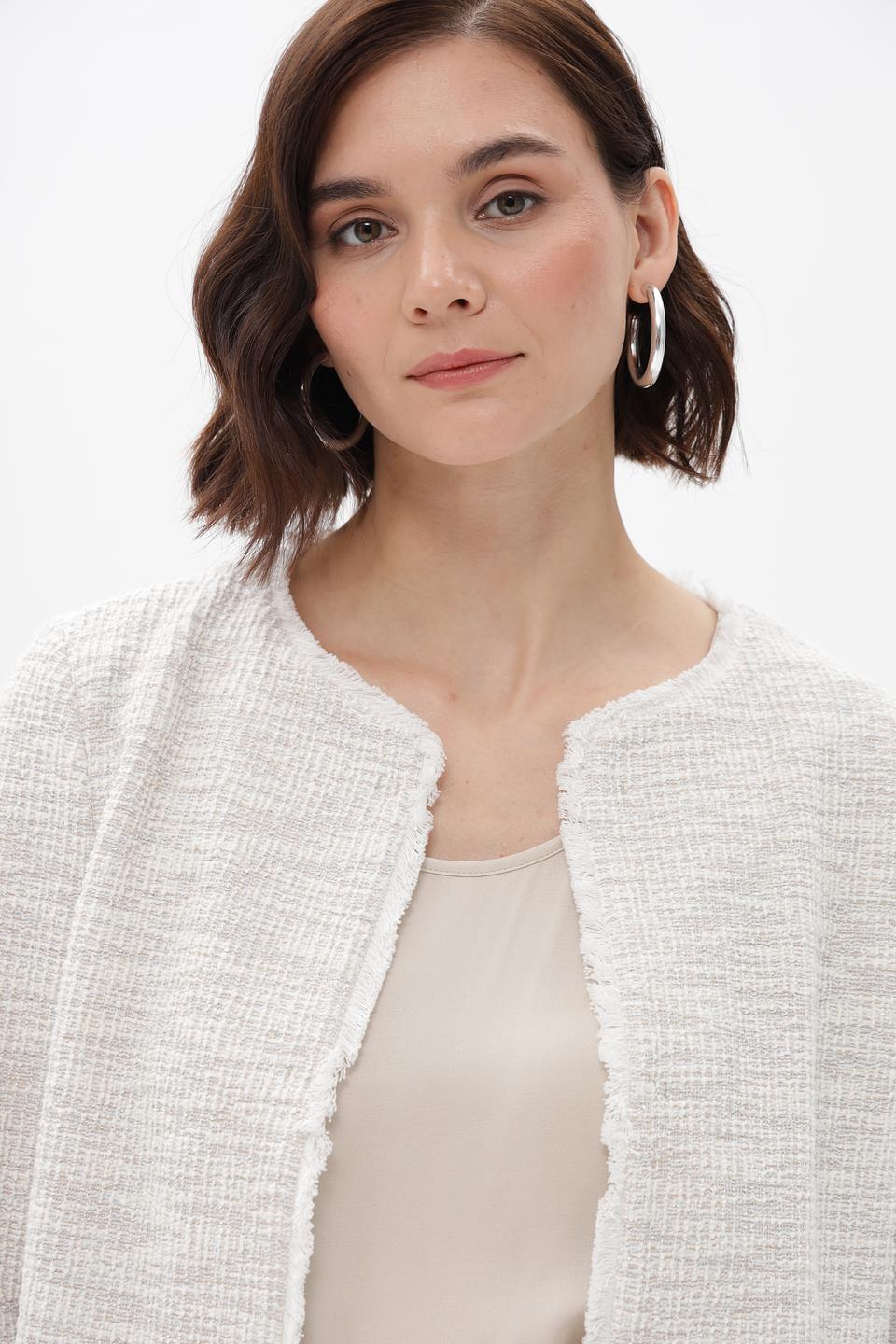 Жакет Bianca твидовый бежевый