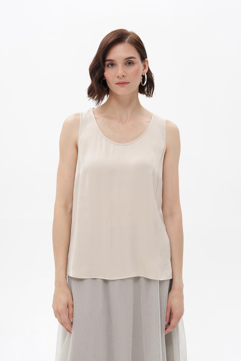 Топ Oui женский бежевый