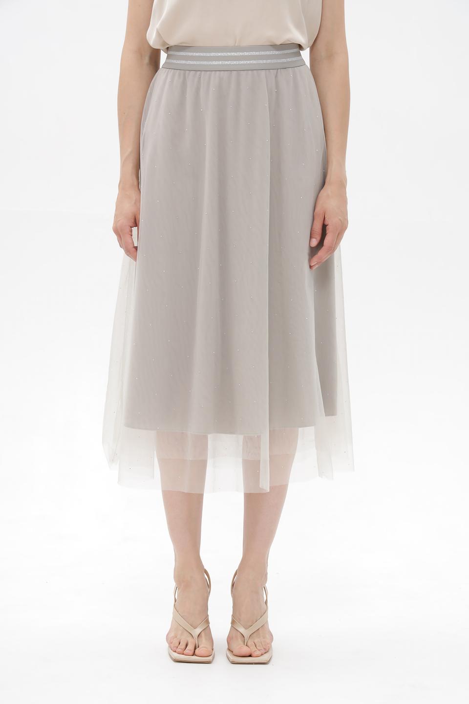 Юбка Lecomte из фатина серая
