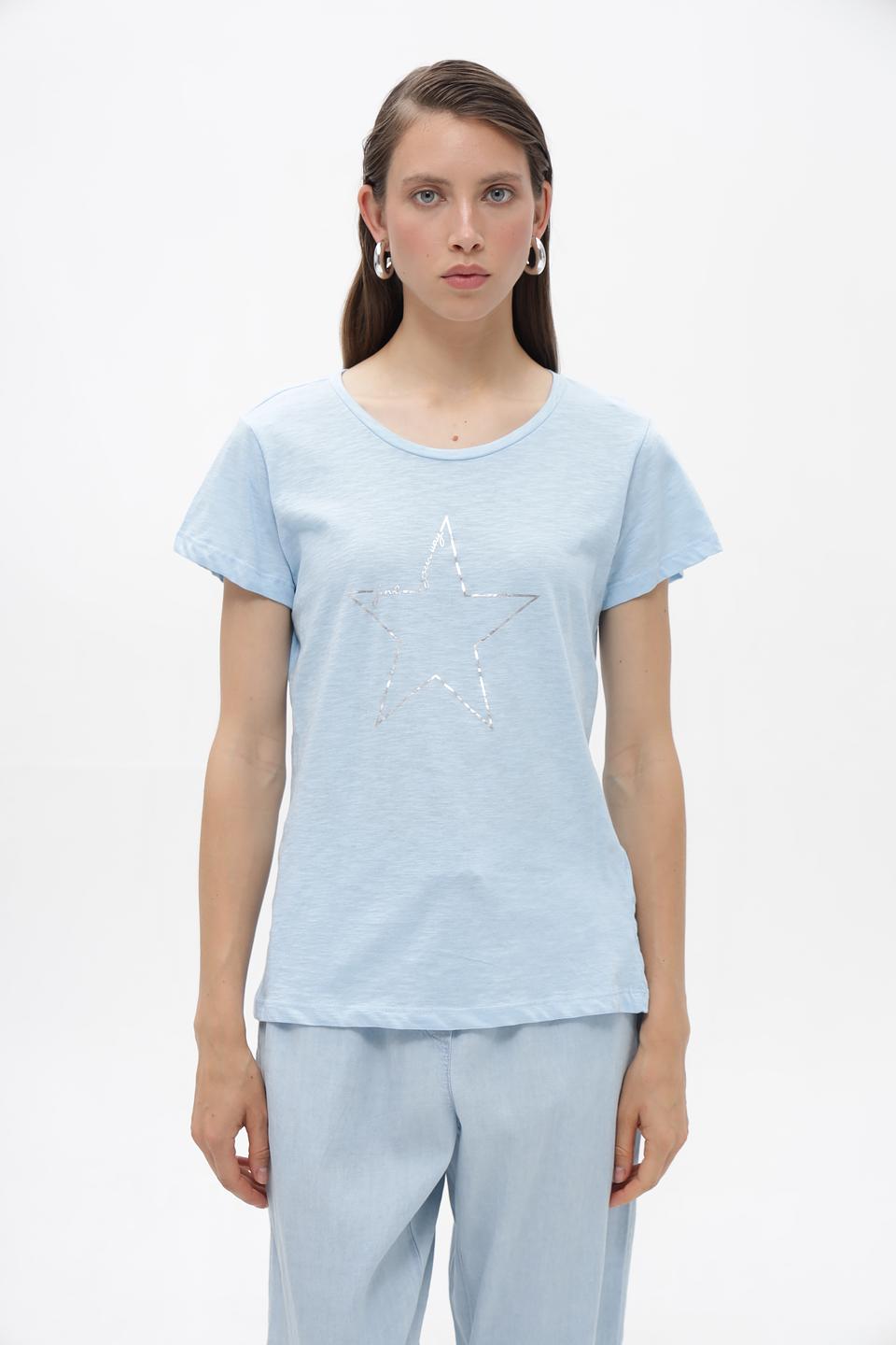 Футболка Broadway с звездой голубая