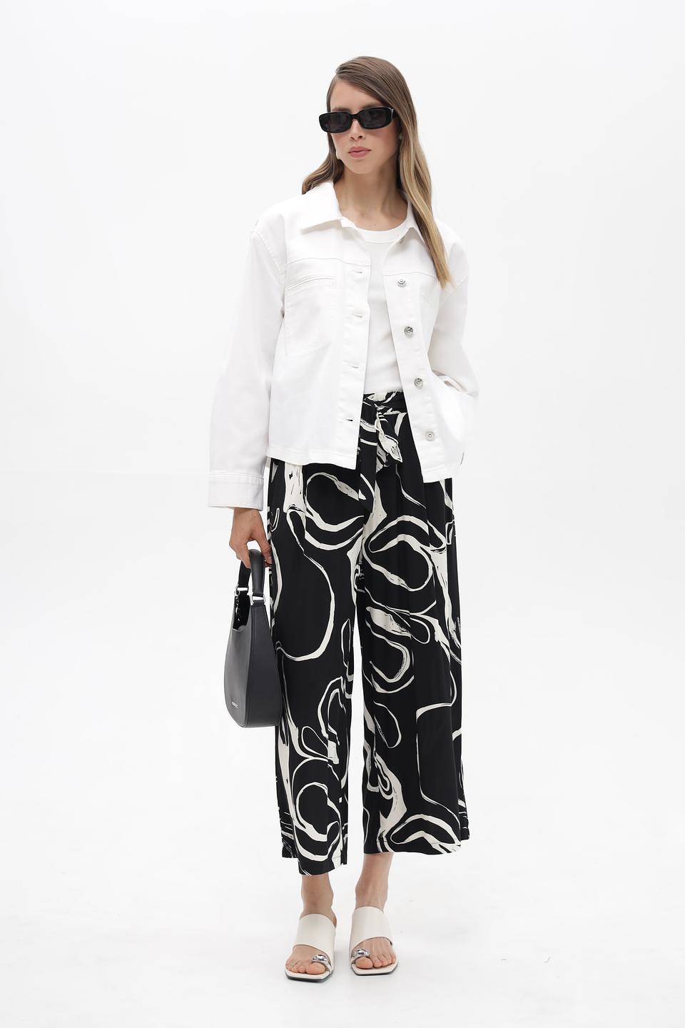 Брюки клёш Broadway с принтом