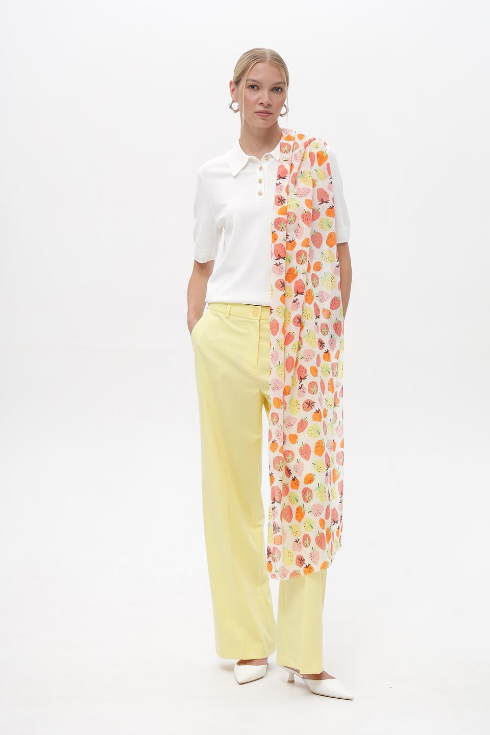 Шарф Fraas с фруктовым принтом