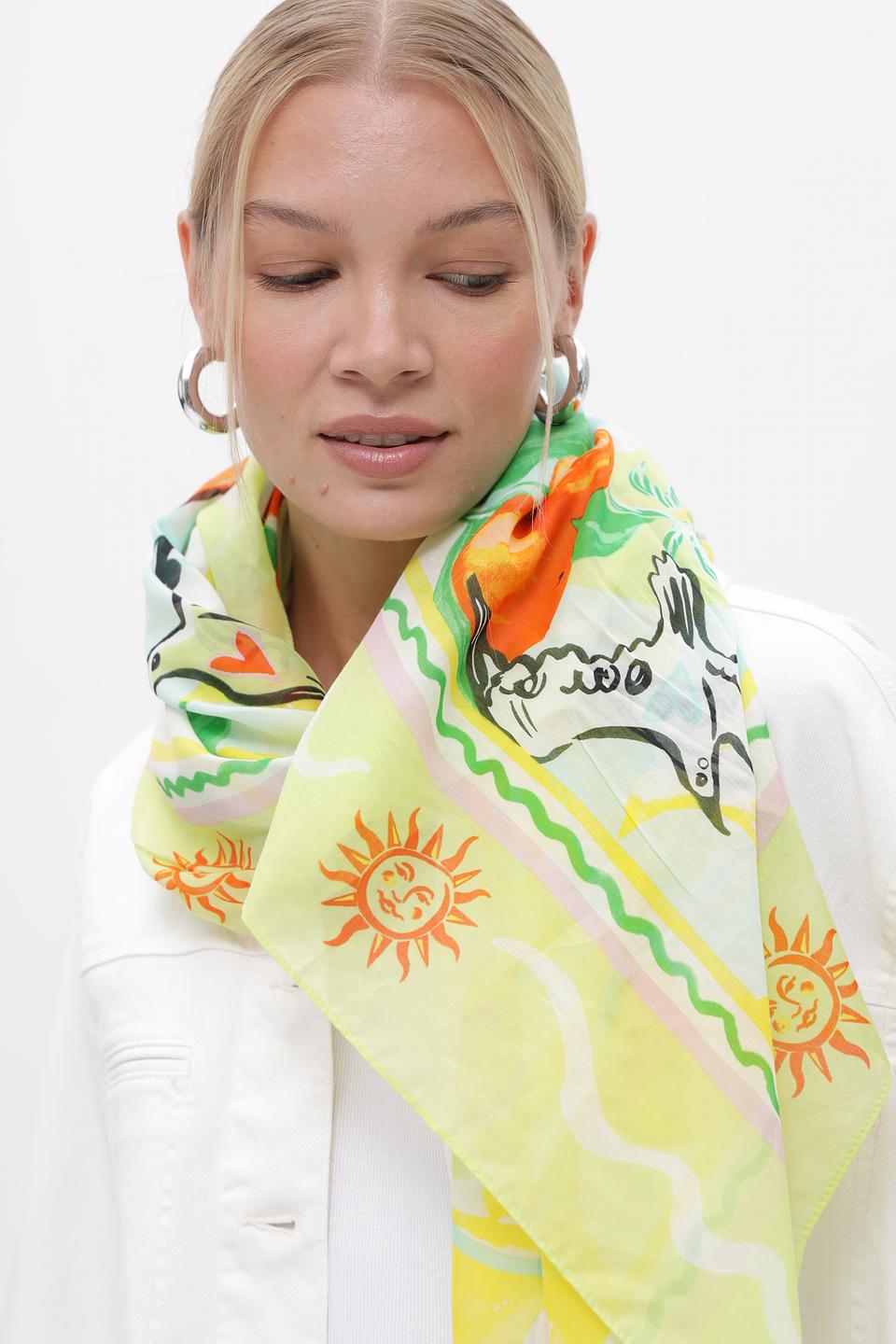 Шарф Fraas с принтом "Солнце"