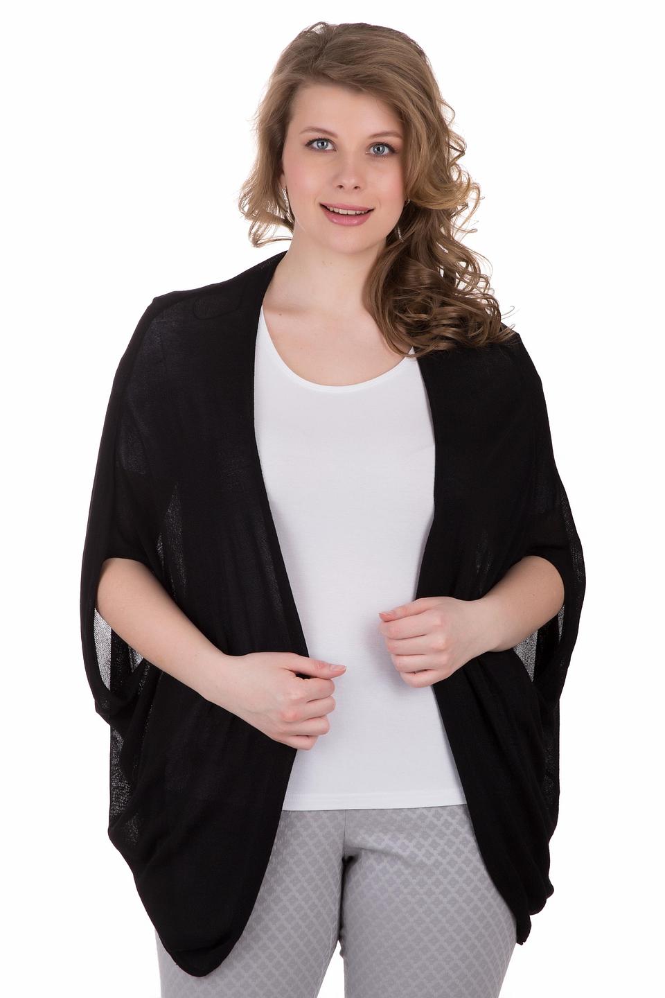 Жакет Via Appia чёрный с рукавами-крыльями