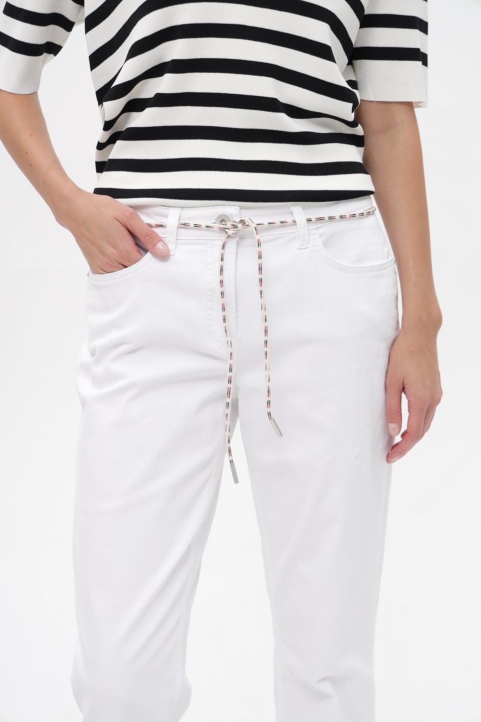 Джинсы Ppep белые с завязками