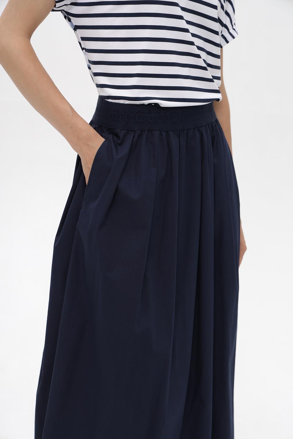 Юбка Rich and Royal плиссе тёмно-синяя