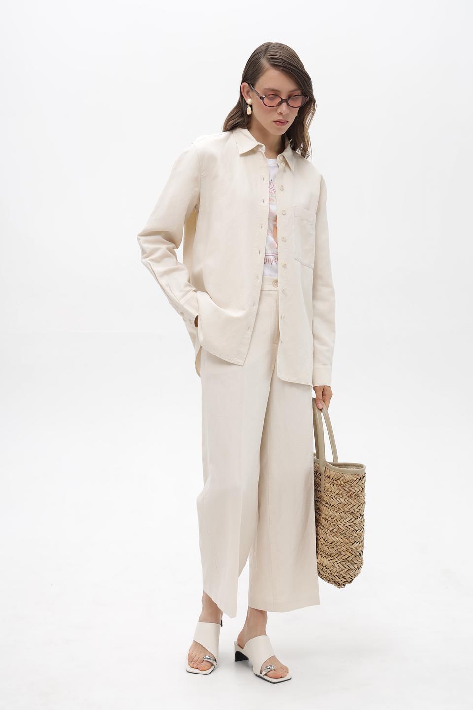 Рубашка Gerry Weber бежевая с длинным рукавом