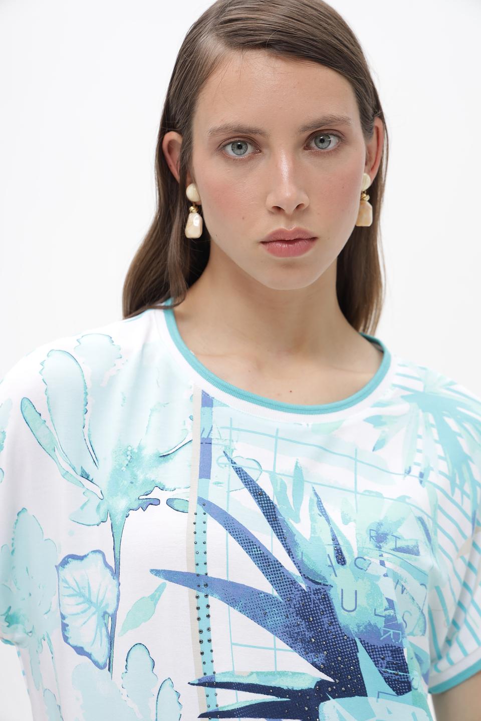 Футболка Olsen с тропическим принтом