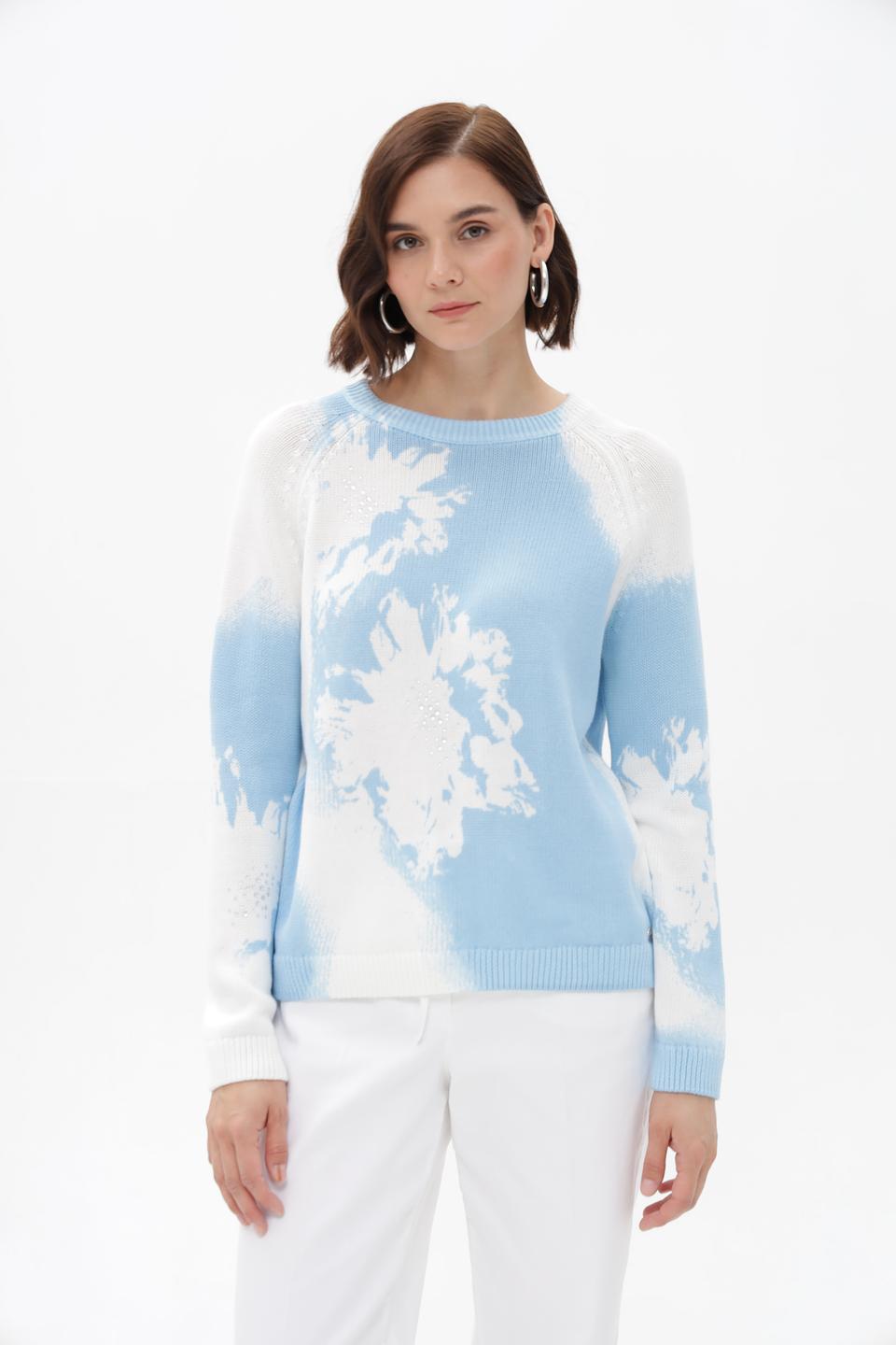 Пуловер Monari с цветочным принтом