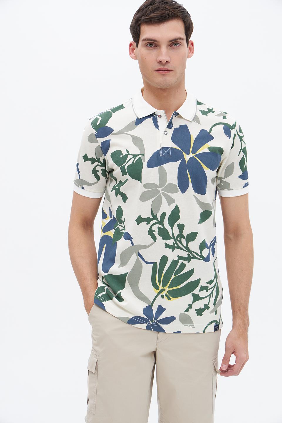 Поло Lerros с цветочным принтом