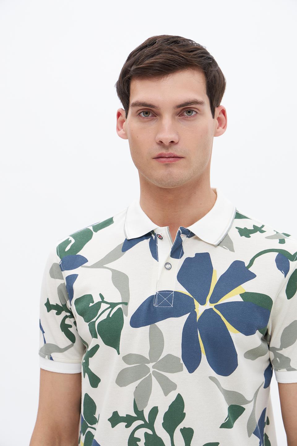 Поло Lerros с цветочным принтом