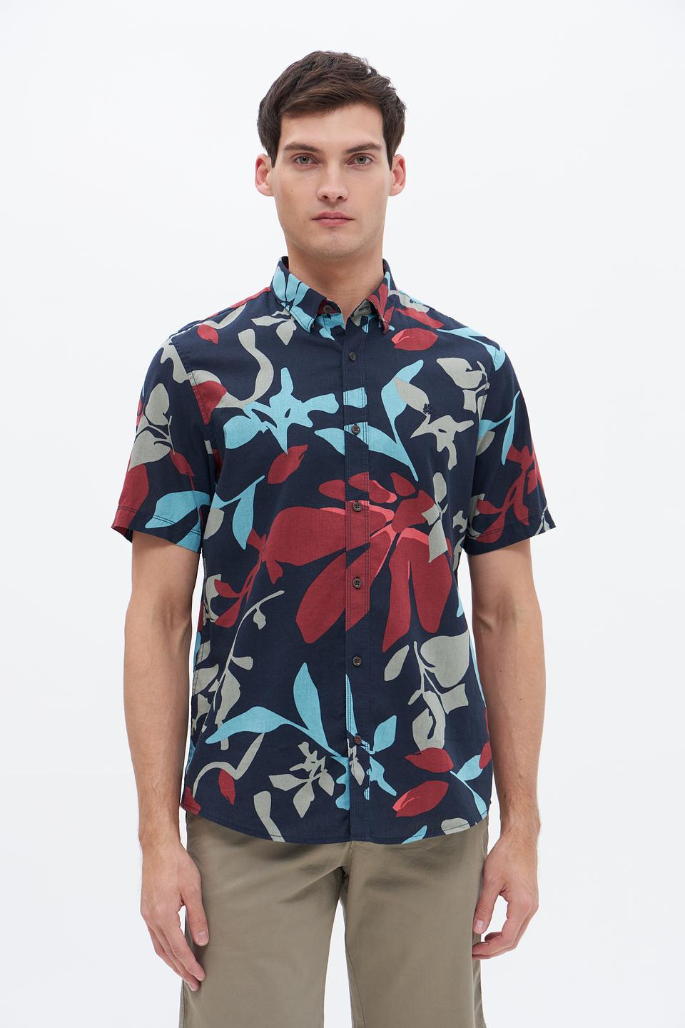 Рубашка кр Lerros с цветочным принтом