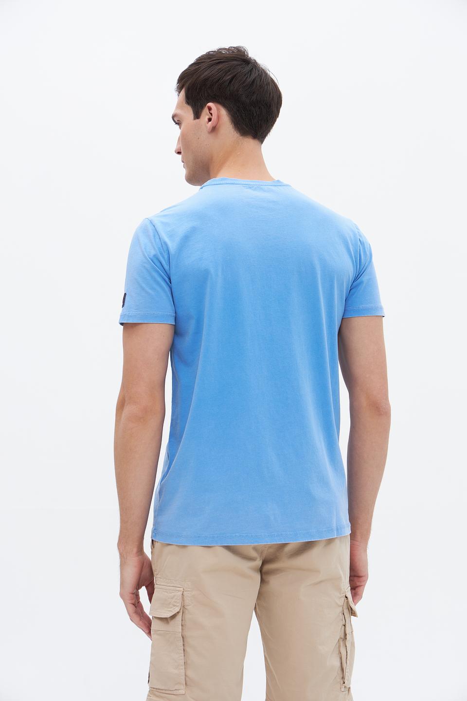 Футболка Time Zone с принтом голубая