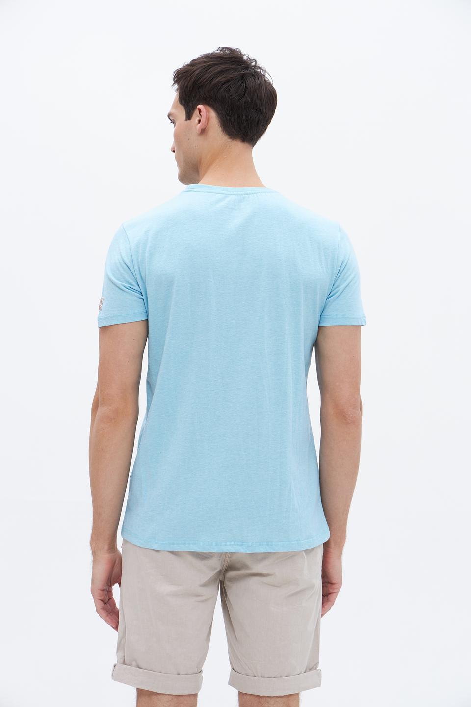 Футболка Time Zone с принтом голубая