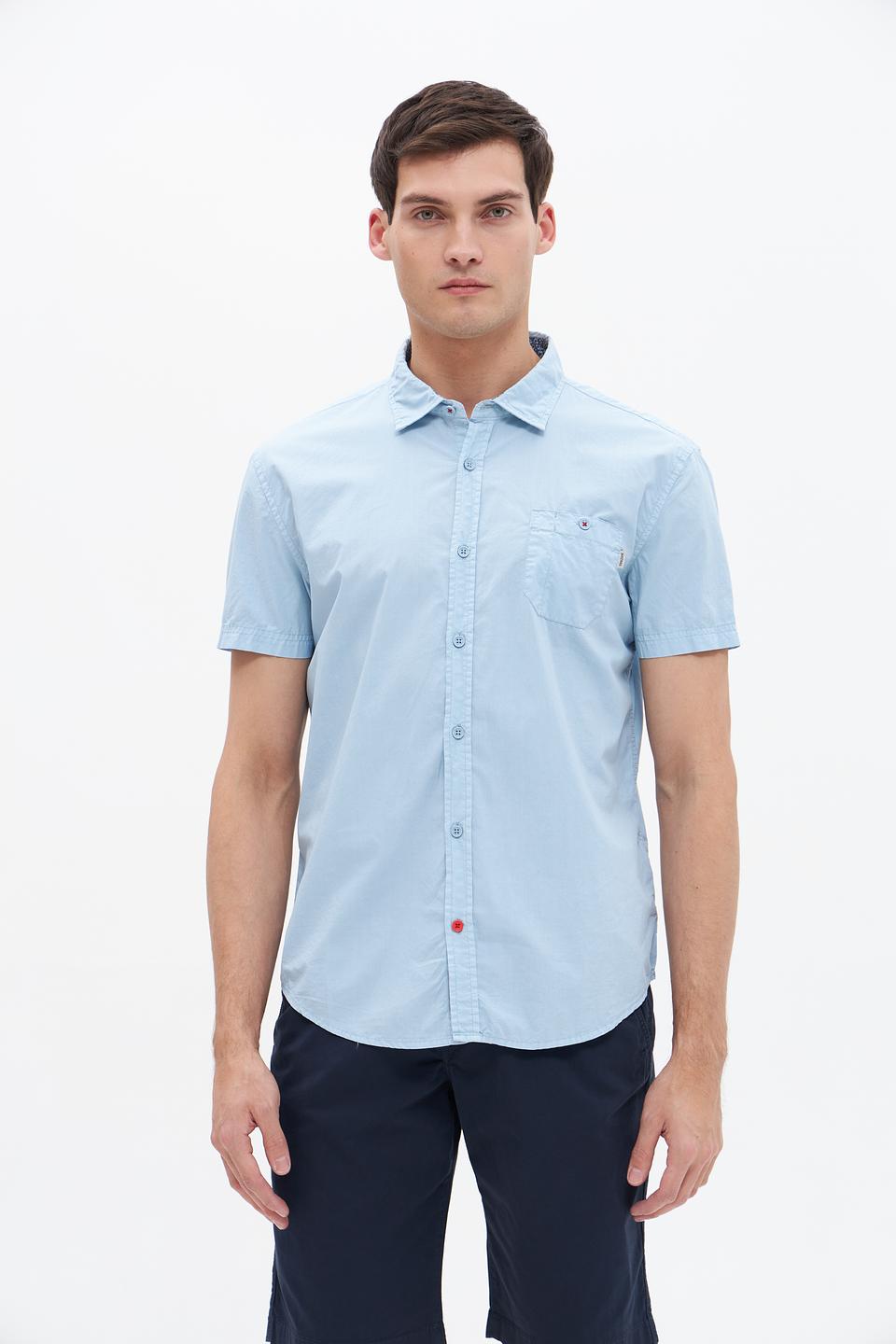Рубашка кр Time Zone голубая